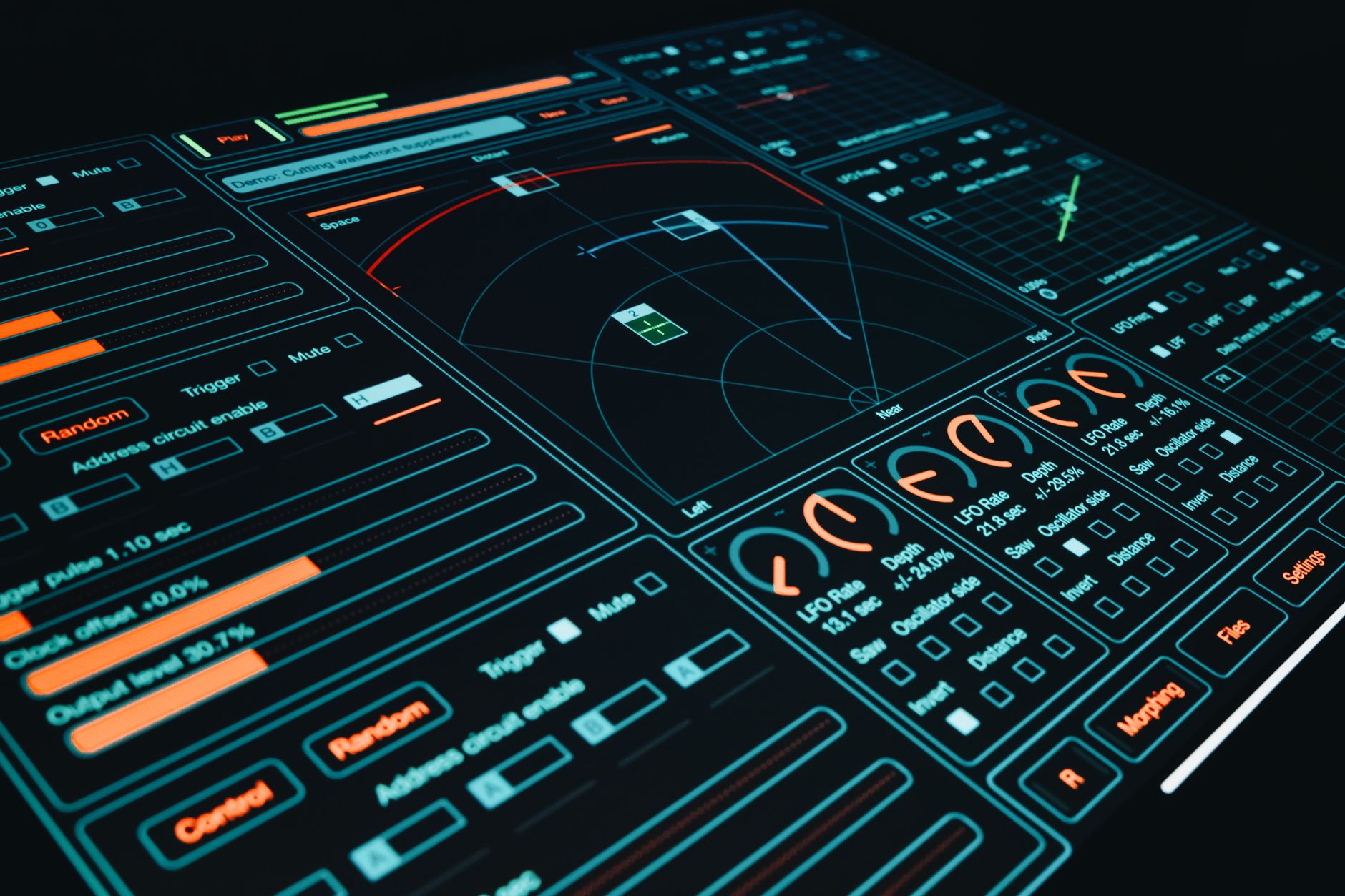 View image: dark interface panel